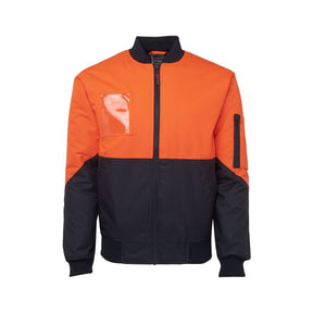 JB's hi-vis flying jacket, front view