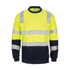 DNC hi vis crew neck fleecy top 3723 back view