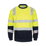 DNC Hi Vis Crew Neck Fleecy Taped L/S 3723