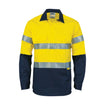 DNC Hi Vis Closed Front Drill Shirt Taped L/S 3849