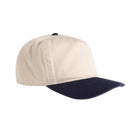 Two-tone cap beige navy casual headwear