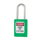 Green safety padlock