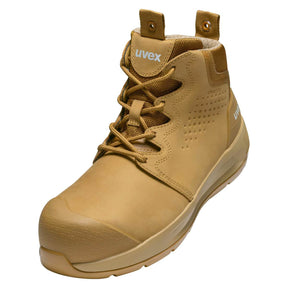 uvex 2 X-Flow Zip Side Work Boot Tan Wheat Front View