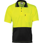DNC HiVis Two Tone Polo Shirt Yellow