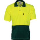 DNC HiVis Two Tone Polo Shirt Yellow Green