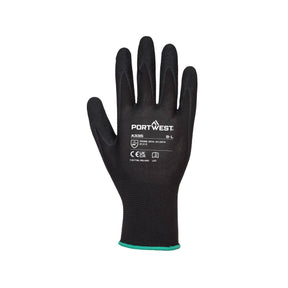 Portwest Dermi-Grip glove palm close-up showing nitrile sandy coating