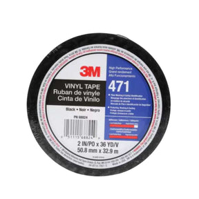 3M 471 vinyl tape black case of 24 rolls