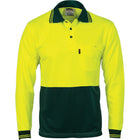 HiVis Two Tone Polo Shirt Yellow Green