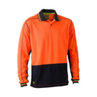 Hi Vis Polyester Mesh Polo black collar