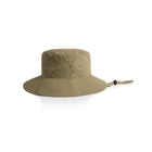 ascolour Nylon Wide Brim Bucket Hat in khaki