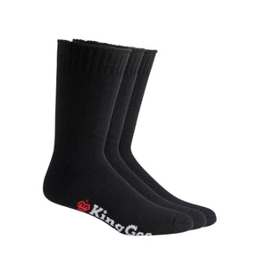 KingGee Bamboo Socks Pack of 3 Black