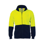 DNC HiVis Two Tone Full Zip Polar Fleece 3827 Yellow Navy