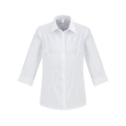 Front view of Biz Collection Women's Regent 3/4 Sleeve Shirt S912LT in white