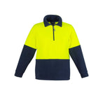 Syzmik hi-vis polar fleece pullover back view