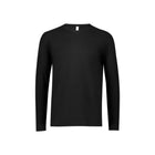 Black long sleeve tee front view