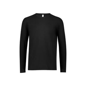 Black long sleeve tee front view