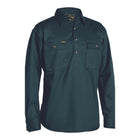 Bisley Closed Front Cotton Drill Shirt Green