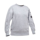 Gray fleece crew neck sweatshirt for women, workwear