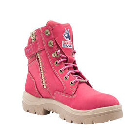 Pink Steel Blue Southern Cross® Zip Ladies Safety Boot