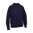 Navy fleece crew neck jumper for workwear