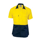 DNC hi vis two tone drill shirt 3831 fabric detail