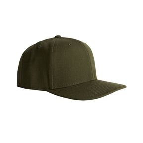 Back view of olive green adjustable cap for men