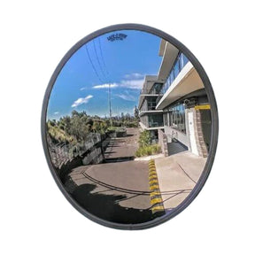 Safe-T-View economy outdoor convex mirror, post mounted