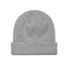 Grey ribbed knit beanie for men and women