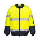Portwest Hi-Vis Bomber Jacket MJ504 yellow front view