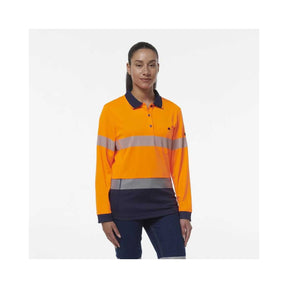 KingGee women's Workcool LS polo K44223 front view