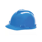 Blue hard hat with suspension system