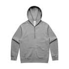 gray half zip hood