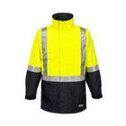 Portwest Huski Amp Hi-Vis Contrast Rain Jacket K8005 contrast trim detail