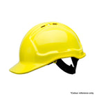 Bright yellow hard hat