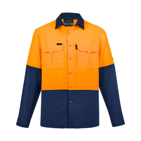 Syzmik hi-vis outdoor long sleeve shirt, front view
