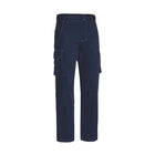 Dark blue cargo work pants with multiple pockets