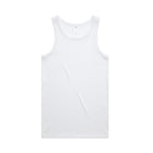 ascolour Men's Organic Rib Singlet white front