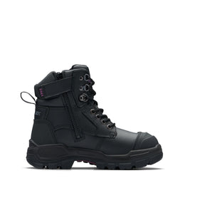 Blundstone Women's Rotoflex Safety Boots Black Zip Side View