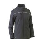 Gray women's soft shell jacket for workwear