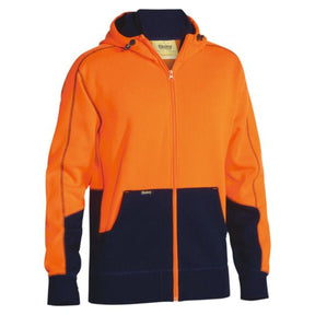 Bisley Hi Vis Zip Front Fleece Hoodie BK6819 orange