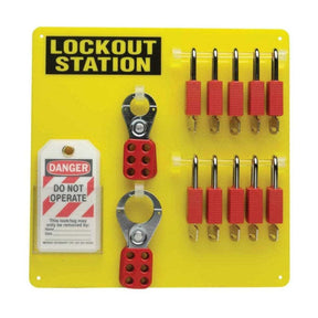 Brady Lock Board with Safety Padlocks