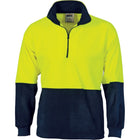 DNC HiVis Two Tone 1/2 Zip Polar Fleece 3825 Yellow Navy