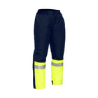 Close-up of high visibility reflective tape on freezer pants