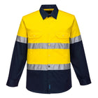 Hi-Vis Long Sleeve Shirt Yellow Navy