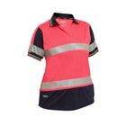 Bisley hi-vis polo mesh fabric close-up