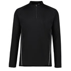 Black unisex mid layer top SW225M front