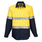 Portwest Flame Resistant Shirt MF101 yellow variant front view