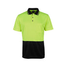 JB's hi-vis jacquard non cuff polo, front view