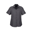 Biz Collection Womens Oasis Short Sleeve Shirt LB3601 in Charcoal