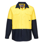 Portwest Hi-Vis Long Sleeve Shirt MS801 Yellow Variant